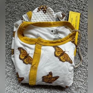 NWT Kyte Monarch Butterfly 12-18 Snap Footie Bamboo Pajamas HTF